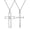 D-White CZ, variant on Dveatr Matching Cross Couple Crosses Necklace with Diamond Cut CZ Always Be with You Silver Faith Crosses Set Necklace for Mother Family Sisters Friends Relationship