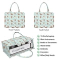 thumbnail image 2 of Large Capacity Tote Bag,Blue Highland Cow Flower Pattern Handbag Fashion Luxury Tote Bag,15.7"x13"x 5.1" Inches,Laptop Compatible, 2 of 6