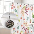 12 Pcs Cute Flowers and Leaves Grey Background Stainless Steel Bathroom