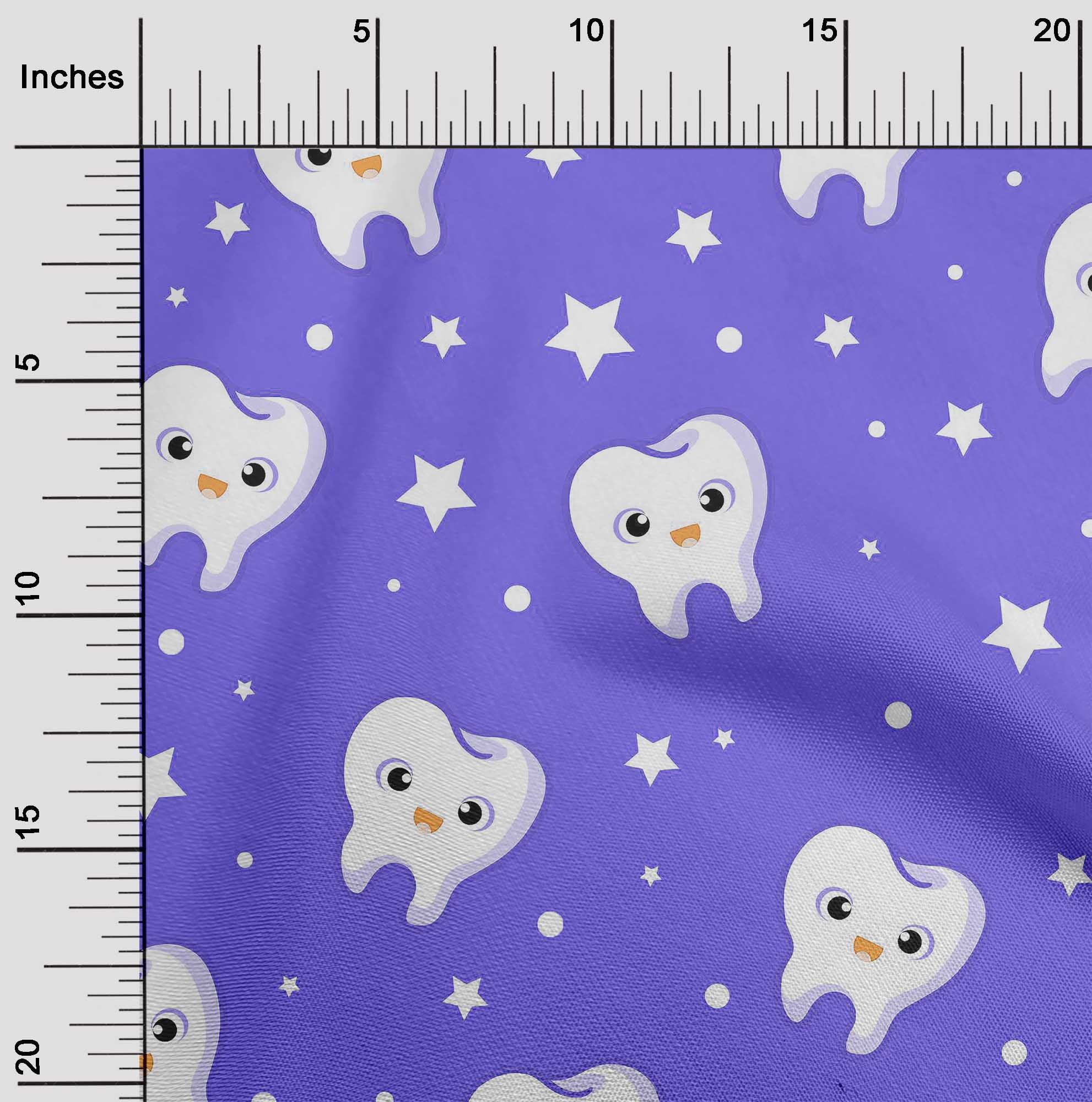 oneOone Georgette Viscose Medium Purple Fabric Teeth Dress Material Fabric Print Fabric By The Yard 42 Inch Wide