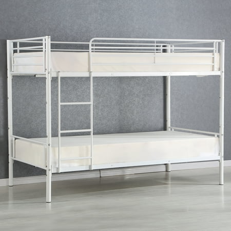 Costway Metal Twin over Twin Bunk Beds Frame Ladder for Children Adult 