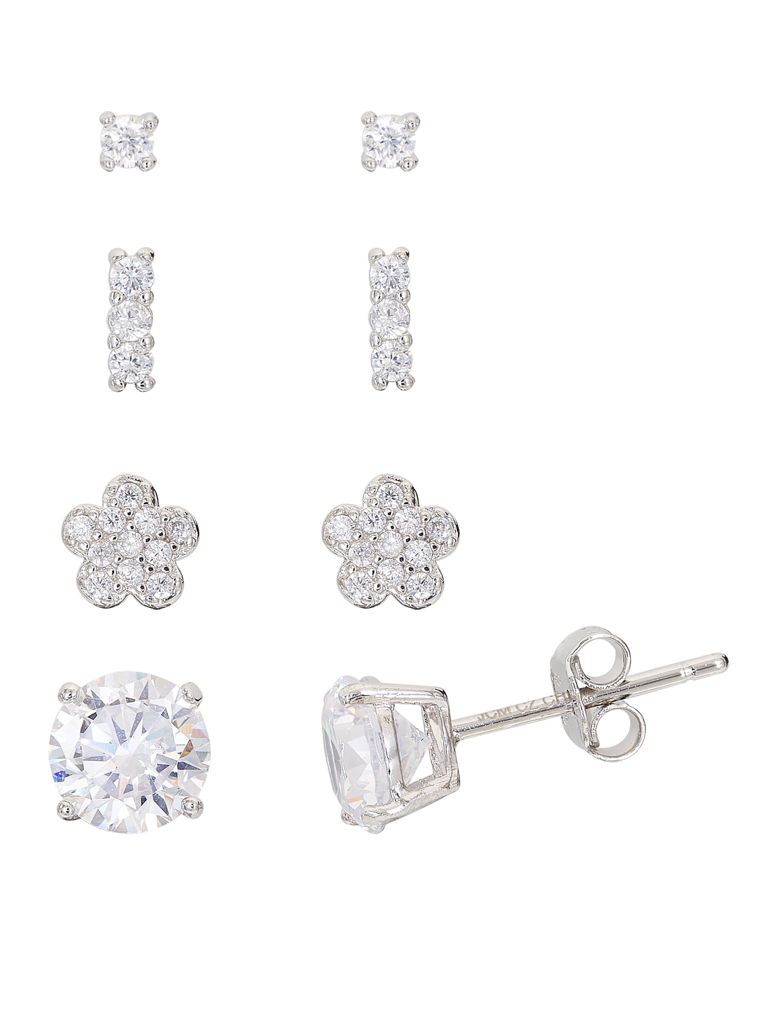 Daesar Gold Plated Earrings Womens Stud Earrings White Cubic Zirconia Earring Square Oval Dangle Earrings