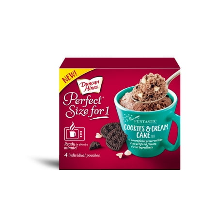 (2 Pack) Duncan Hines Perfect Size, Cookies & Cream Cake, 10.16 (Best Homemade Ice Cream Cake)