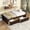 Espresso, variant on Jopath Twin Size Wood Bed with 2 Drawers, Platform Bed Frame for Teen boys girls Grey