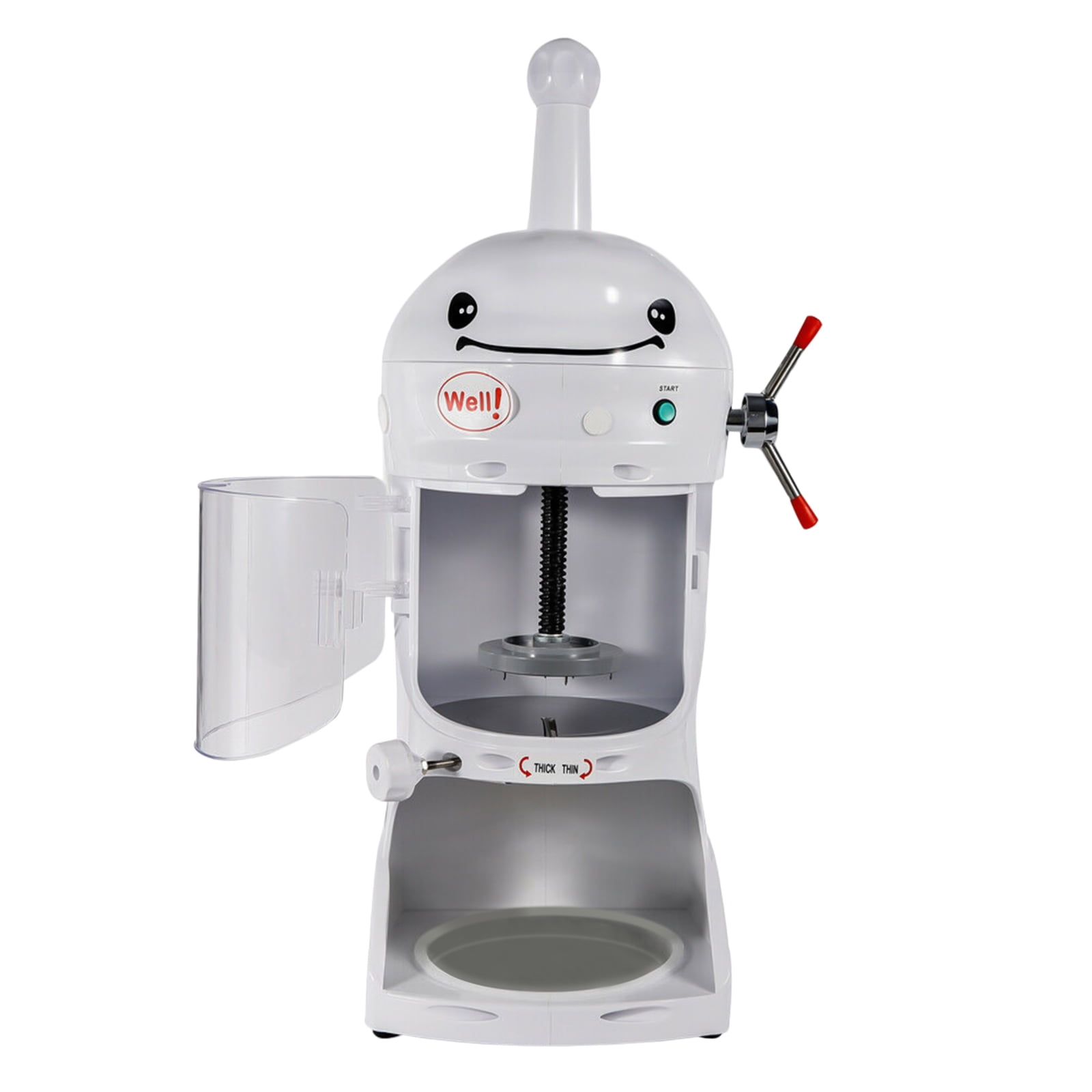 Loyalheartdy 350W Electric Ice Shaver Commerial Automatic Ice Crusher Low Noise Snow Cone Ice Slush Making Machine