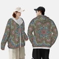 thumbnail image 4 of Gaeub Snowflake Colorful Men's and Women's UPF 50+ Long-Sleeved Sun Protection Clothing, Fishing Shirt Long Sleeve Zip-Large, 4 of 7