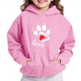 thumbnail image 2 of Busydd Girls Clothes 4-14 Years Fashion Print Fleece Hoodies for Teens Unisex Casual Loose Boys Comfortable Hoodie Girls Clothing with Pocket 5 Years, 2 of 4