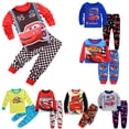 thumbnail image 2 of Conjuntos de ropa de dormir para niños y niñas, pijamas de algodón con dibujos animados McQueen, 95 coches, primavera y otoño, 2 of 6