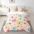 thumbnail image 2 of Erosebridal Cartoon Butterfly Bedding Sets Twin Size,Kawaii Cute Comforter Sets with Sheets,Lightweight Reversible Bed in a Bag Twin size,Cute Room Decorative,7pcs, 2 of 6