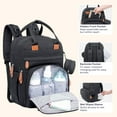 thumbnail image 3 of BabbleRoo Diaper Bag Backpack, Multifunction Original Baby Diaper Bag with Insulated Pockets, Black, 3 of 6