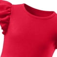 thumbnail image 4 of Vestido de Verano de Manga Corta Moda Primavera Y Verano Manga Corta Cuello Redondo Falda de la Princesa Ruffle para Diario, Viajes, Hogar, Vacaciones, Fiesta de Cumpleaños, 4 of 7