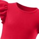 thumbnail image 4 of Vestido de Verano de Manga Corta Moda Primavera Y Verano Manga Corta Cuello Redondo Falda de la Princesa Ruffle para Diario, Viajes, Hogar, Vacaciones, Fiesta de Cumpleaños, 4 of 7