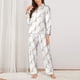 thumbnail image 2 of Balery Leopard Print Conjunto de Pijama con Estampado para Mujer, Conjunto de Dos Piezas con Manga Larga, Ropa de Dormir Suave con Bolsillos, Pijamas Cómodos-Medium, 2 of 7