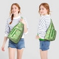 thumbnail image 4 of Cartoon Frog Sling Backpack - Whimsical Frog & Flower Print Design, Compact Lightweight Daypack for Cycling & Photography, 4 of 4
