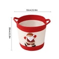 thumbnail image 4 of Cqxid Home Textile Storage Under $15 Christmas Cartoon Cotton Rope Woven Storage Basket Cotton Thread Storage Basket Foldable Cotton Linen Dirty Clothes Basket Cosmetics Storage Basket, 4 of 9