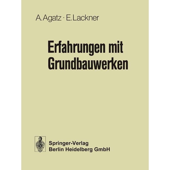 Erfahrungen Mit Grundbauwerken, (Paperback)