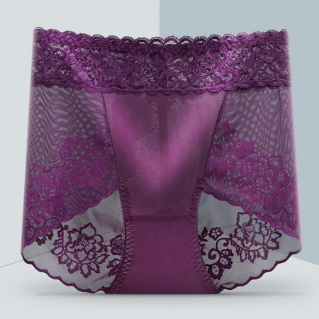 

Vikakiooze 2022 Women High Waisted Lace Waistless Mesh Underwear Sexy Oversized Briefs Underwear for Women