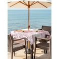thumbnail image 3 of Outdoor Tablecloth with Umbrella Hole for Patio/Picnic/Party/Camping, Coral Jellyfish Coastal Waterproof Table Cloth Square Cover Washable, Summer Ocean Coral Pink (60"x 60"), 3 of 8