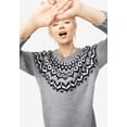 thumbnail image 3 of Ellos Plus Size Fair Isle Sweater Tunic, 3 of 5