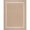 thumbnail image 2 of Beverly Rug Indoor/Outdoor Area Rugs, Bordered Patio Porch Garden Carpet, Beige and White, 6'x9', 2 of 8