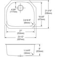thumbnail image 6 of Elkay Dayton Stainless Steel 23-1/2" x 21-3/16" x 8", Single Bowl Undermount Sink, 6 of 7
