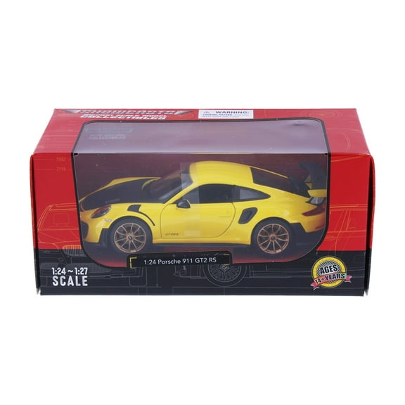 2018 Porsche 911 GT2 Hardtop, Yellow - Showcasts 38523YL - 1/24 Scale Diecast Model Toy Car