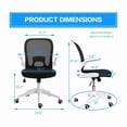 thumbnail image 2 of IPKIG Ergonomic Office Chair Mesh with Foldable Backrest, Mesh Home Office Computer Task Desk Chairs with Adjustable Arms and 360 Degree Universal Wheels (White), 2 of 6