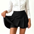 thumbnail image 2 of FAVIPT Kids Skirts with Shorts Underneath Girls High Waisted Pleated Scooter School Uniform Skort Casual Preppy Tennis Skirt Black,5-6Years, 2 of 8