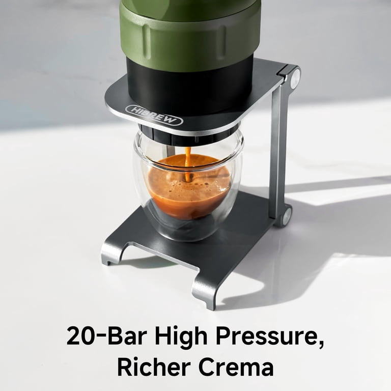 HIBREW, Outdoor Portable Espresso Maker, 20Bar, Green - Walmart.com