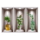 thumbnail image 1 of Juego de jarrones, decoración de plantas verdes: arte de vinilo removible para paredes de sala de estar, dormitorio y cocina, pegatinas de pared 3D, 1 of 4