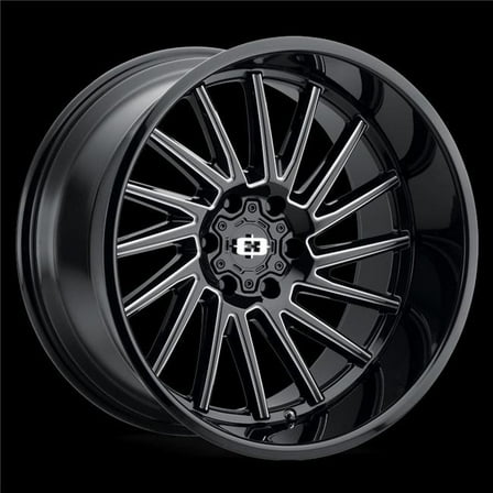 Vision 306-20283GBMS-51 6 x 139.7 mm Rapier Wheel Rim - Gloss Black Milled Spoke