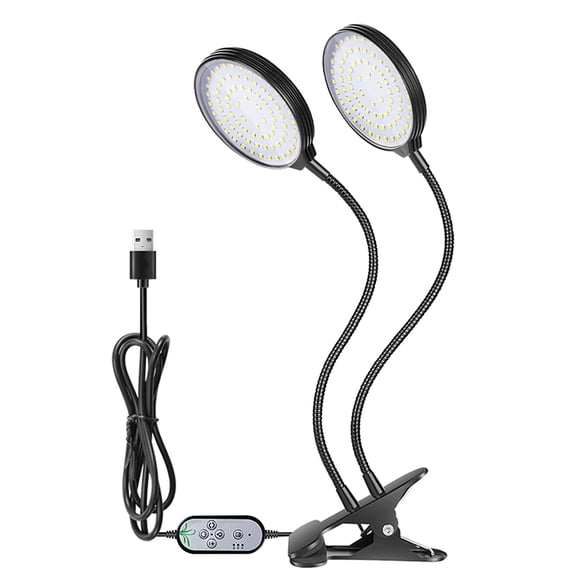 Grow Lights For Indoor Plants, 5 Dimmable Brightness Levels, Clip On Grow Light Plant Lights For Indoor Growing with Timer For Indoor Plants