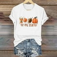 thumbnail image 2 of Clearance! HCURIBAD Shirts for Women, Women's Pumpkin Baseball Maple Leaf Letter Printed T-Shirt Halloween Round Neck Tee, Womens Graphic Tees, Halloween Shirts for Women 1PC Top White 4XL, 2 of 4