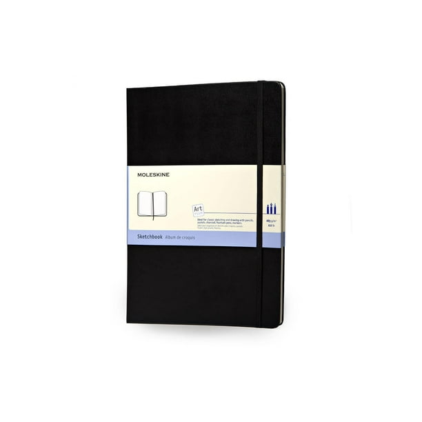 Cuaderno de bocetos Moleskine Art, tapa dura, A4, 96 páginas, color negro
