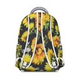 thumbnail image 3 of "Trendy Flower Pattern Backpack with Sunflower Design - Spacious Campus Backpack for Girls & Women, Water-Resistant Material with Multiple Pockets, Fashionable School Accessory", 3 of 6