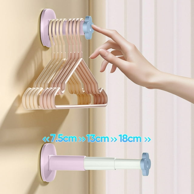 Porte-vêtements Rétractable Multifonctionnel, Étagère de Rangement Murale, Organisateur de Vêtements pour Balcon, Ajustable et Peu Encombrant, Design Moderne, pour Usage Domestique, Inclut Séchage et Suspension Akmoler