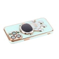 thumbnail image 4 of Funda con soporte oculto para astronauta compatible con iPhone, carcasa galvanizada para teléfono con soporte y película protectora para lentes, 4 of 10