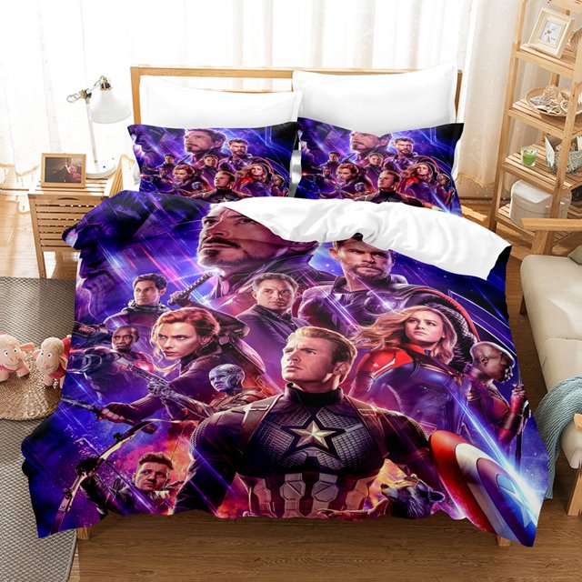 siniker Bedding Set Kids Quilt Cover 3D Cartoon Playing Bed Cover Set with Pillowcase and Zipper Closure