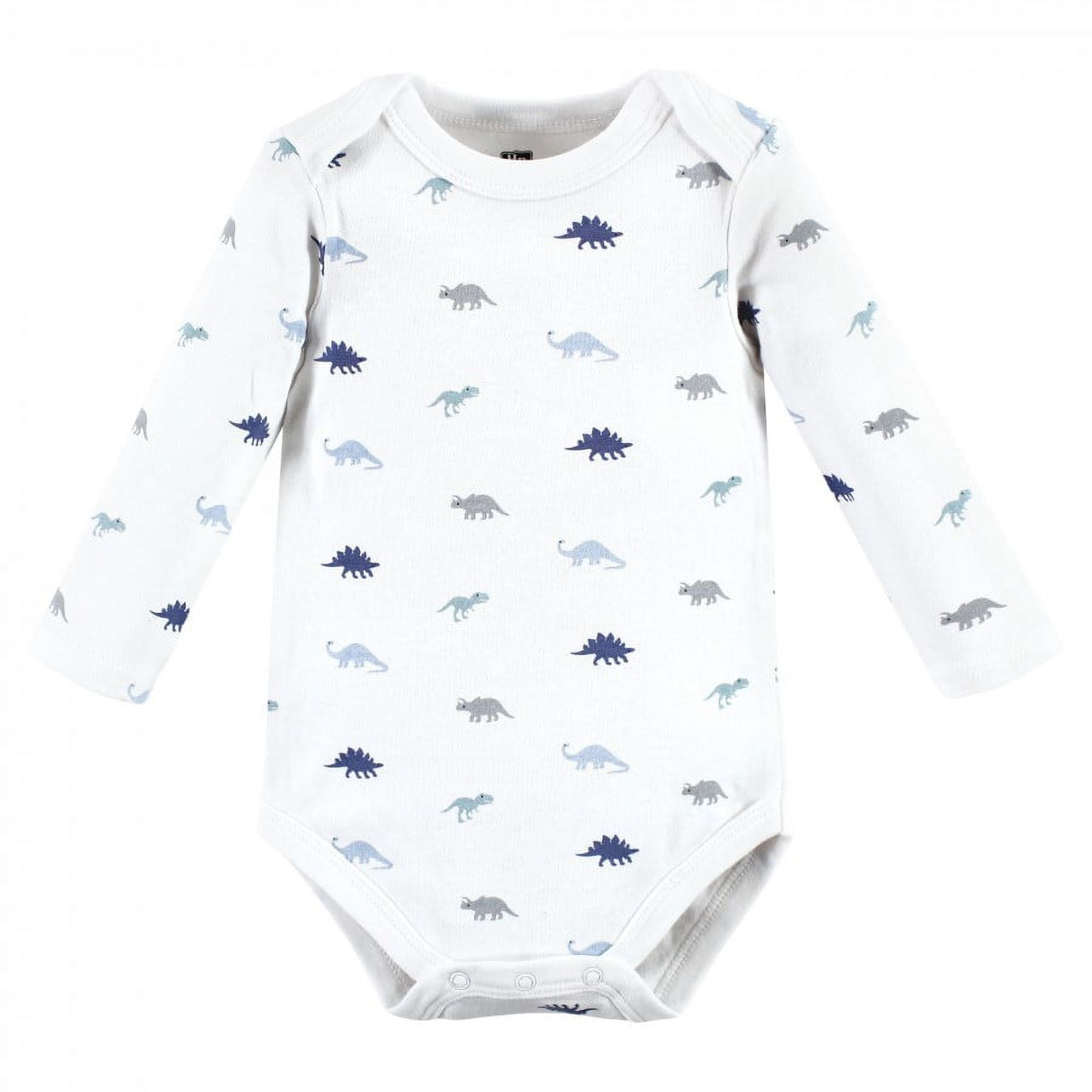 Hudson Baby Cotton Long-Sleeve Bodysuits, 3- Pack, Newborn- 24 Months