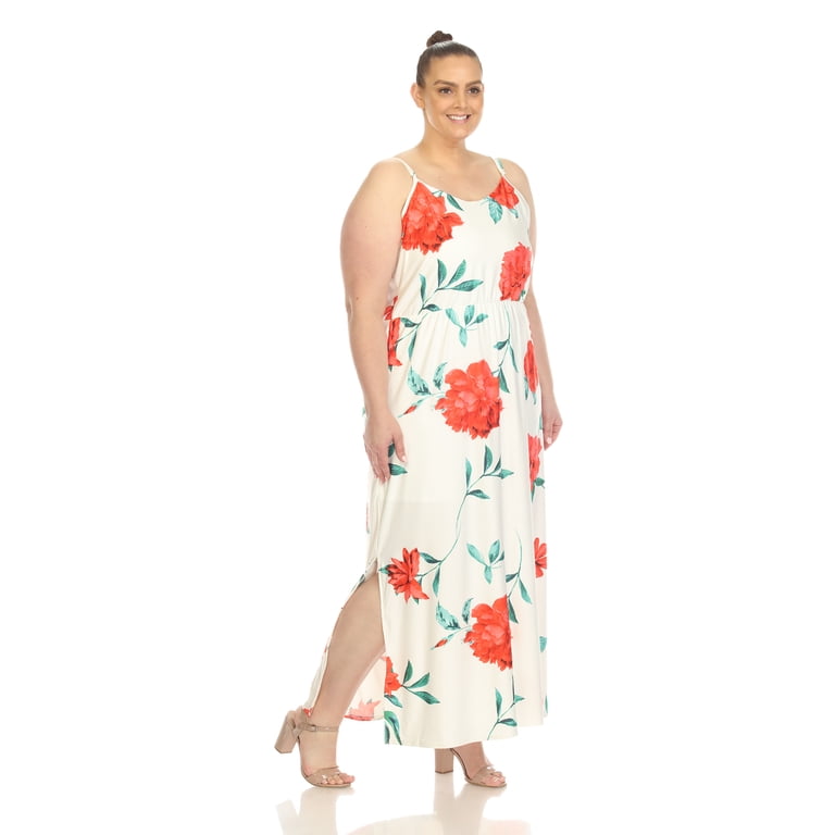 red and white plus size dress City Chic Cute Gingham Maxi 100% polyester Non Off Shoulder Dress for Women