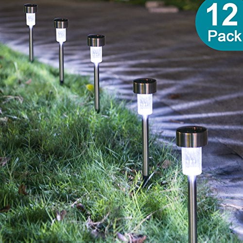 24pack Solar LED Light Lawn Patio Pathway Landscape Garden Walkway Lamp Outdoor