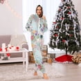 thumbnail image 7 of FORMRS Onesies Pajama for Adults Unisex Hoodie Winter Jumpsuit One Piece Sleepwear, Sizes S-2XL, Green Floral Cranes Pattern, 7 of 7