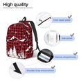 thumbnail image 3 of Vsdgher Christmas Tree Buffalo Plaid Print Canvas Backpack Travel Rucksack Unisex Knapsack 15.7/17.7Inch Laptop Backpack for Work,College-Medium, 3 of 5