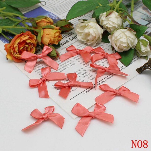 Lazos de cinta de satén para manualidades, fiesta de Navidad para decoración de cinta decorativa, embalaje de regalo, materiales de costura para sombreros, 50-200 piezas, 10mm
