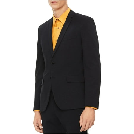 Calvin Klein Mens Solid Two Button Blazer Jacket