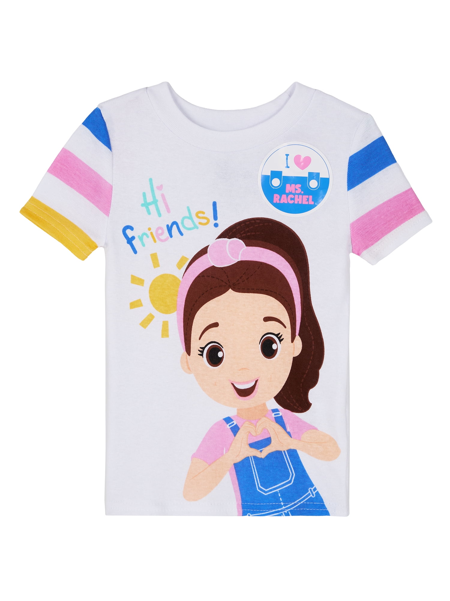 Ms Rachel Toddler Short Sleeve Top and Pants Pajama Set, 2-Piece, Sizes 12M-5T