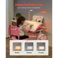 thumbnail image 3 of KFFKFF Children's Stydying Table and Chair Set, Height from 20-27" & 0-40° Tilt Desktop, Learning Table with Lamp for Bedroom, Study, Pink, 3 of 9