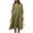 Army Green, variant on Womens V Neck Cotton Linen Casual Loose Shift Tunic Smock Summer Dresses Vacation Dress 3/4 Sleeve