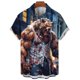 thumbnail image 2 of Camisas de animales para hombres, ropa para hombres con estampado de guerrero orco, camisetas casuales de manga corta para uso diario, camisetas holgadas de gran tamaño, 2 of 4