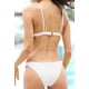 thumbnail image 2 of Bañadores de Bikini de triángulo Sexy con Acolchado Desmontable y Correa de Halter Ajustable y Cierre de Gancho Trasero Blanco CH Blanco CH Xishao ropa, 2 of 2